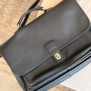 Classic Black Leather Men's Bag